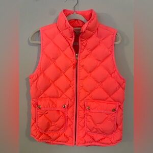 J. Crew Vibrant Orange Quilted Vest